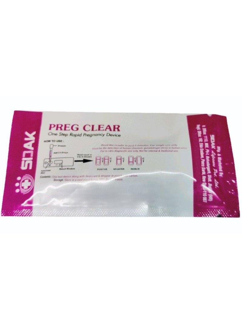 Preg Clear One Step Pregnancy Test Kit 1 Pc – Easy & Early Detection - Image 1